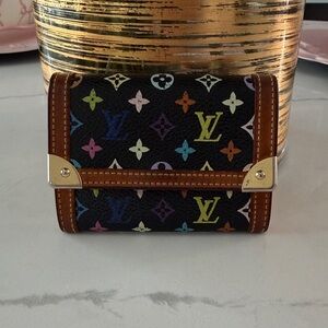Louis Vuitton Black Multicolor Monogram Wallet